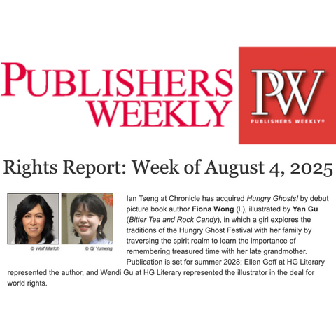 Alumni Spotlight: Fiona Wong's Debut Picture Book "Hungry Ghosts!" Acquired by Chronicle Books