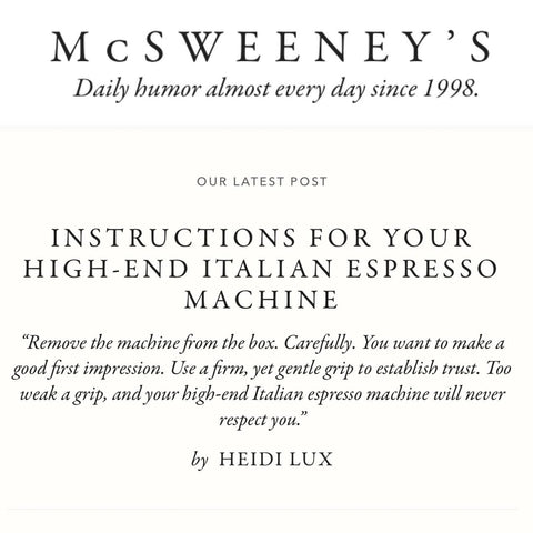 Celebrating Success: Heidi Lux Published in McSweeney's