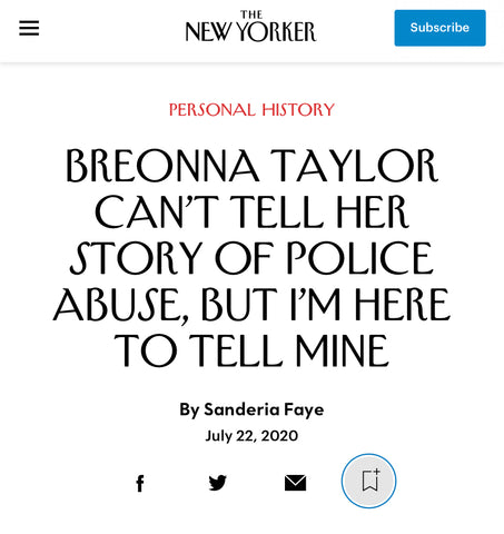 Read Sanderia Faye's Essay in The New Yorker