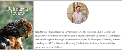 Workshop Alum Sara Atwater's Sonnets Published in The Delmarva Review