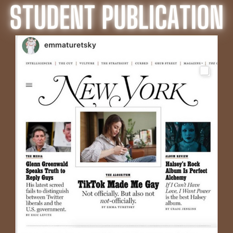 Student Emma Turetsky Published in New York Magazine's The Cut!