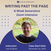 Writing Past The Page 6-Week Generative Zoom Intensive with Josh Krigman, Starts Monday, December 1st, 2025