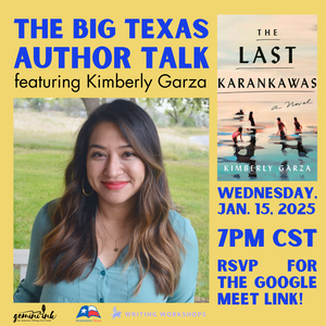 FREE Author Talk with Novelist Kimberly Garza, Wednesday, January 15th, 2025